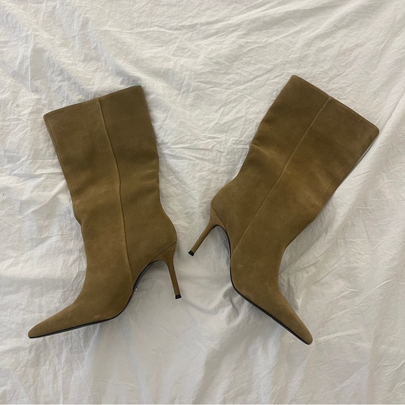 Zara Shoes - Zara Genuine Suede Leather Heeled Boots